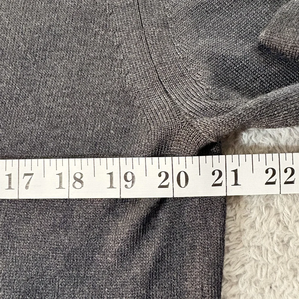 Banana Republic‎ Luxury Blend Sweater Mens L Large Gray Silk Cotton Cashmere